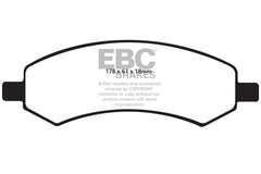 EBC - EBC 06 - 09 Chrysler Aspen 4.7 Greenstuff Front Brake Pads - Demon Performance