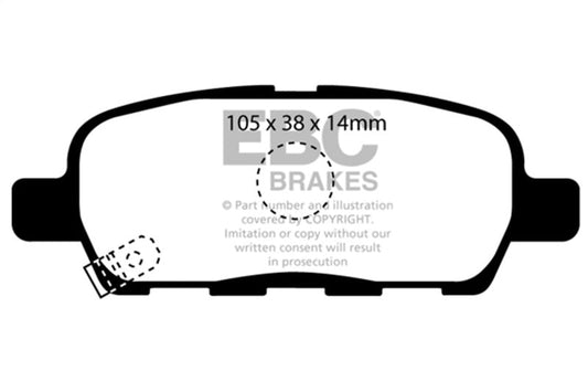 EBC - EBC 07 - 08 Infiniti G35 3.5 Sport Bluestuff Rear Brake Pads - Demon Performance