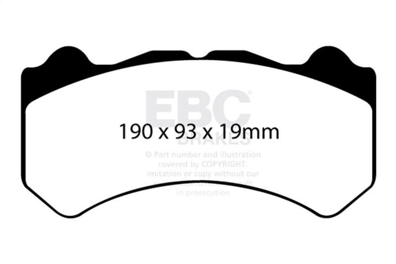 EBC - EBC 08 - 11 Nissan GT - R (R35) 3.8 Twin Turbo (Cast Iron Rotors) Yellowstuff Front Brake Pads - Demon Performance