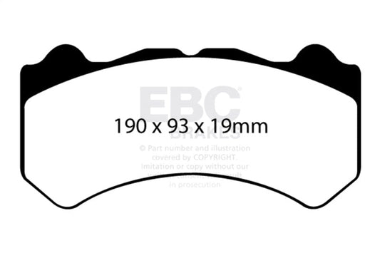 EBC - EBC 08 - 11 Nissan GT - R (R35) 3.8 Twin Turbo (Cast Iron Rotors) Yellowstuff Front Brake Pads - Demon Performance