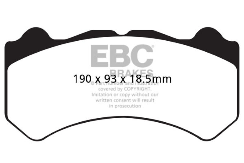 EBC - EBC 08 - 11 Nissan GT - R (R35) 3.8 Twin Turbo (Cast Iron Rotors) Yellowstuff Front Brake Pads - Demon Performance