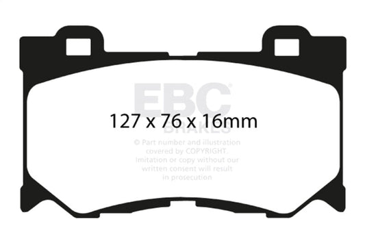 EBC - EBC 08 - 13 Infiniti FX50 5.0 Redstuff Front Brake Pads - Demon Performance