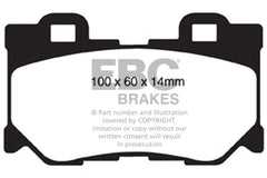 EBC - EBC 08 - 13 Infiniti FX50 5.0 Redstuff Rear Brake Pads - Demon Performance