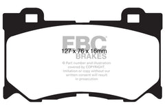 EBC - EBC 08 - 13 Infiniti FX50 5.0 Yellowstuff Front Brake Pads - Demon Performance