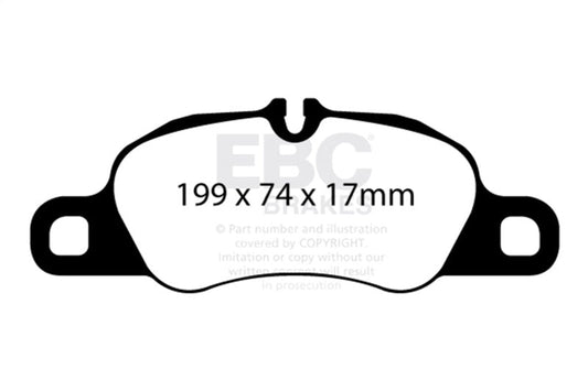 EBC - EBC 09 - 12 Porsche 911 (997) (Cast Iron Rotor only) 3.6 Carrera 2 Yellowstuff Front Brake Pads - Demon Performance