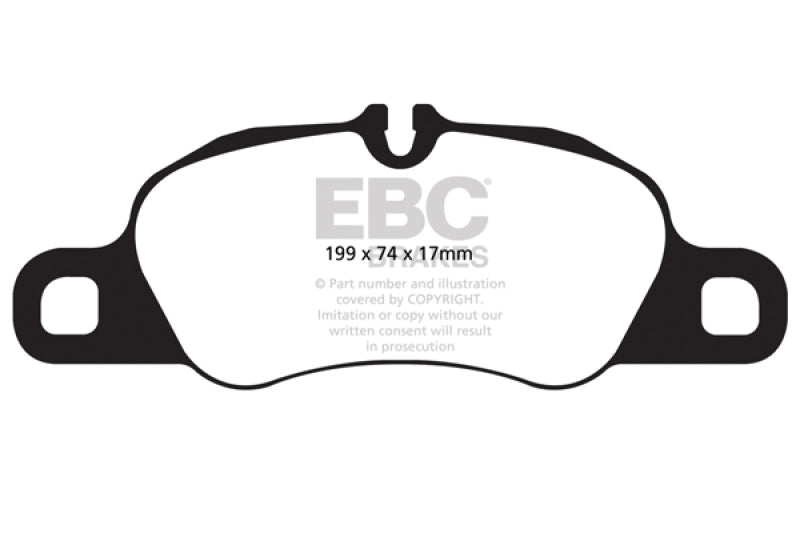 EBC - EBC 09 - 12 Porsche 911 (997) (Cast Iron Rotor only) 3.6 Carrera 2 Yellowstuff Front Brake Pads - Demon Performance