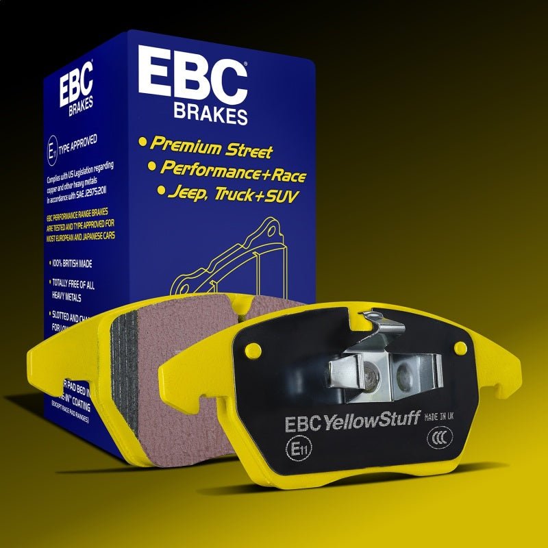 EBC - EBC 09 - 12 Porsche 911 (997) (Cast Iron Rotor only) 3.6 Carrera 2 Yellowstuff Rear Brake Pads - Demon Performance