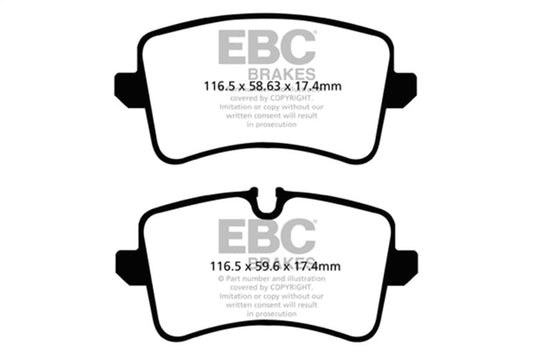 EBC - EBC 11 Audi A6 2.0 Turbo Redstuff Rear Brake Pads - Demon Performance
