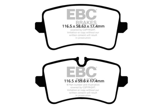 EBC - EBC 11 Audi A6 2.0 Turbo Yellowstuff Rear Brake Pads - Demon Performance