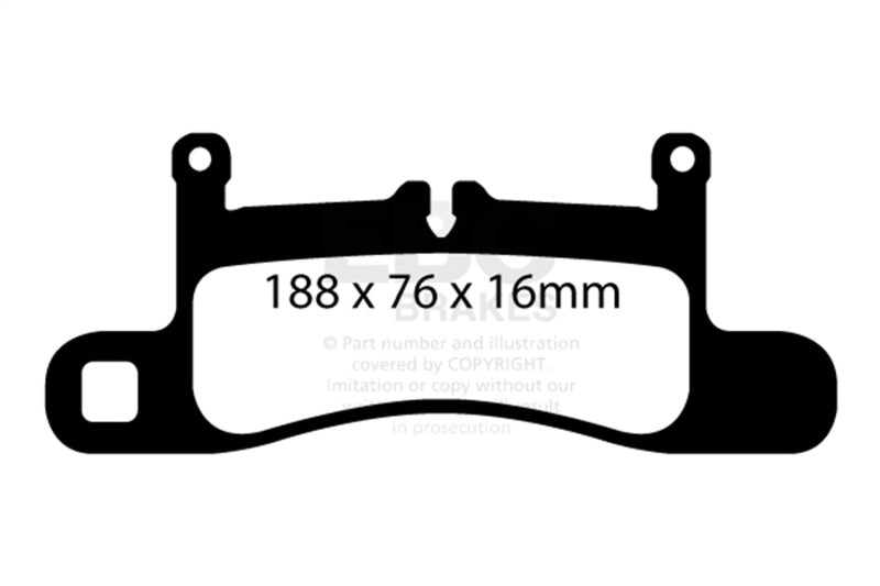 EBC - EBC 11+ Porsche Cayenne 3.0 Supercharged Hybrid Bluestuff Rear Brake Pads - Demon Performance