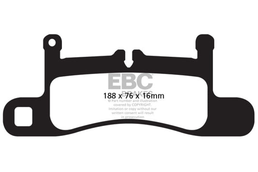 EBC - EBC 12 - 15 Porsche 911 (991) (Cast Iron Rotor only) 3.4 Carrera Yellowstuff Rear Brake Pads - Demon Performance