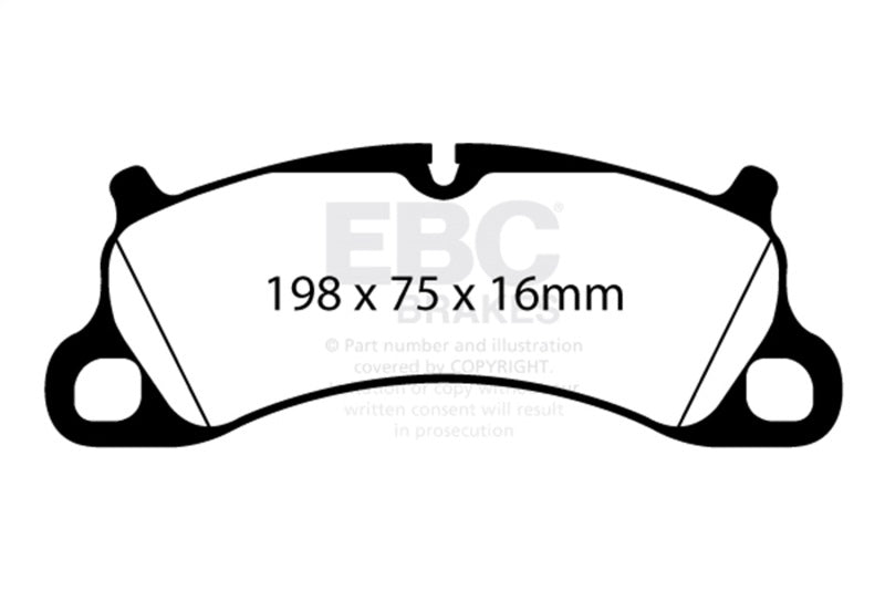 EBC - EBC 12 - 15 Porsche 911 (991) (Cast Iron Rotor only) 3.8 Carrera S Redstuff Front Brake Pads - Demon Performance