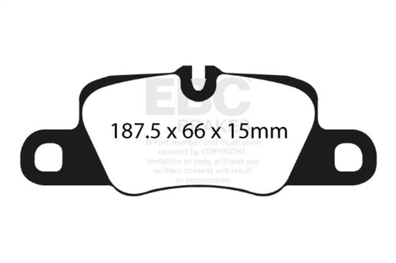 EBC - EBC 12 - 15 Porsche 911 (991) (Cast Iron Rotor only) 3.8 Carrera S Redstuff Rear Brake Pads - Demon Performance