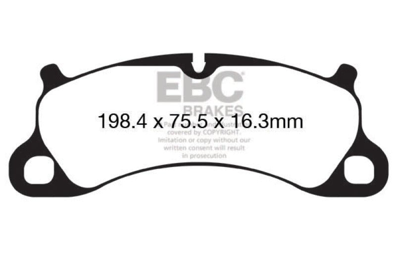 EBC - EBC 12 - 15 Porsche 911 (991) (Cast Iron Rotor only) 3.8 Carrera S Yellowstuff Front Brake Pads - Demon Performance