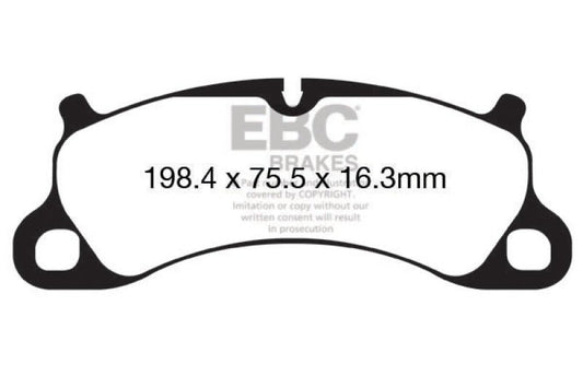 EBC - EBC 12 - 15 Porsche 911 (991) (Cast Iron Rotor only) 3.8 Carrera S Yellowstuff Front Brake Pads - Demon Performance