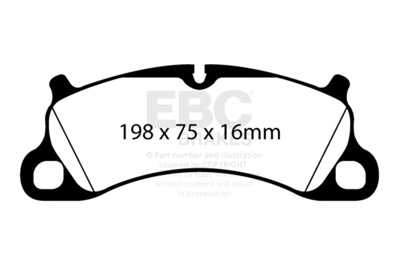 EBC - EBC 12 - 15 Porsche 911 (991) (Cast Iron Rotor only) 3.8 Carrera S Yellowstuff Front Brake Pads - Demon Performance