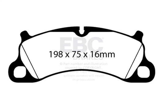 EBC - EBC 12 - 15 Porsche 911 (991) (Cast Iron Rotor only) 3.8 Carrera S Yellowstuff Front Brake Pads - Demon Performance