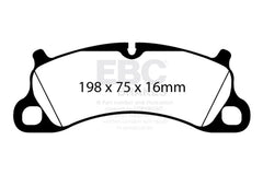 EBC - EBC 12 - 15 Porsche 911 (991) (Cast Iron Rotor only) 3.8 Carrera S Yellowstuff Front Brake Pads - Demon Performance