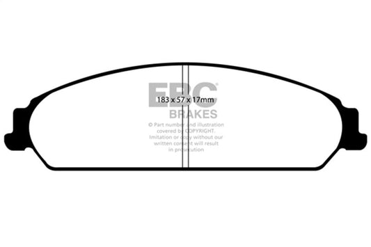 EBC - EBC 13 - 14 Chrysler 200 3.6 Yellowstuff Front Brake Pads - Demon Performance