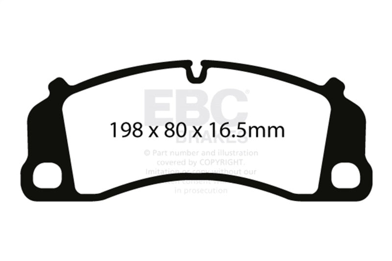 EBC - EBC 13 - 15 Porsche 911 (991) (Cast Iron Rotor only) 3.8 GT3 Yellowstuff Front Brake Pads - Demon Performance