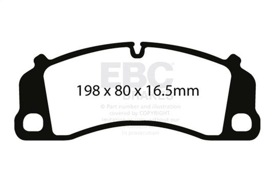 EBC - EBC 13 - 15 Porsche 911 (991) (Cast Iron Rotor only) 3.8 GT3 Yellowstuff Front Brake Pads - Demon Performance