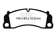 EBC - EBC 13 - 15 Porsche 911 (991) (Cast Iron Rotor only) 3.8 GT3 Yellowstuff Front Brake Pads - Demon Performance
