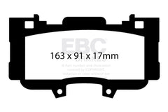 EBC - EBC 15+ Ford Mustang 2.3 Turbo Performance Pkg Yellowstuff Front Brake Pads - Demon Performance