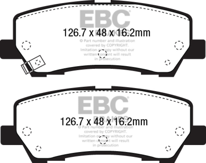 EBC - EBC 15+ Ford Mustang 2.3 Turbo Performance Pkg Yellowstuff Rear Brake Pads - Demon Performance
