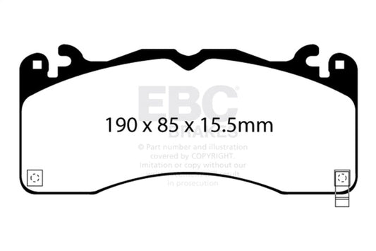 EBC - EBC 15+ Ford Mustang 5.0 Performance Pkg Yellowstuff Front Brake Pads - Demon Performance