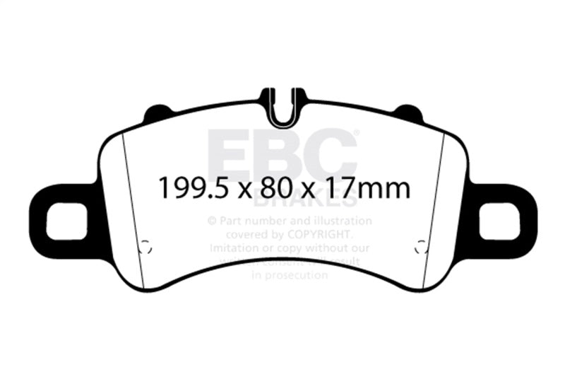 EBC - EBC 17 - 18 Porsche 718 Boxster 2.5L Redstuff Front Brake Pads - Demon Performance
