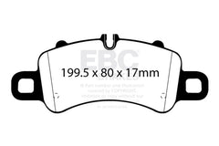 EBC - EBC 17 - 18 Porsche 718 Boxster 2.5L Redstuff Front Brake Pads - Demon Performance