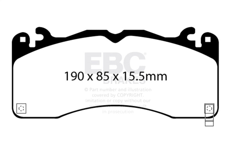 EBC - EBC 2015+ Ford Mustang (6Th Gen) 2.3L Turbo (GT Package) Bluestuff Front Brake Pads - Demon Performance