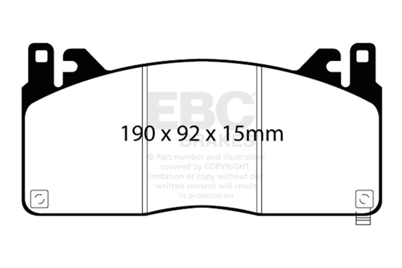 EBC - EBC 2015+ Ford Mustang GT350 Bluestuff Front Brake Pads - Demon Performance