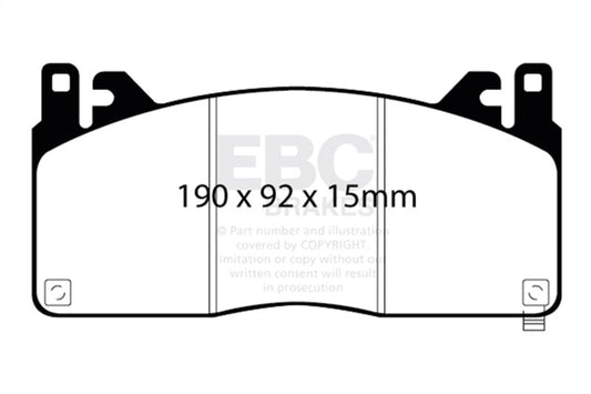 EBC - EBC 2015+ Ford Mustang GT350 Bluestuff Front Brake Pads - Demon Performance