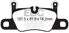 EBC - EBC 2016+ Porsche 911 (991/2 w/Cast Iron Rotors) 3.0TT Carrera Redstuff Rear Brake Pads - Demon Performance