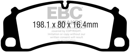 EBC - EBC 2016+ Porsche 911 (991/992) Carrera S 3.0TT (Cast Iron Rotor Only) Redstuff Front Brake Pads - Demon Performance