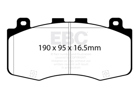 EBC - EBC 2018+ Jeep Grand Cherokee Trackhawk Yellowstuff Front Brake Pads - Demon Performance