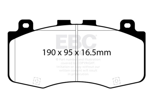 EBC - EBC 2018+ Jeep Grand Cherokee Trackhawk Yellowstuff Front Brake Pads - Demon Performance