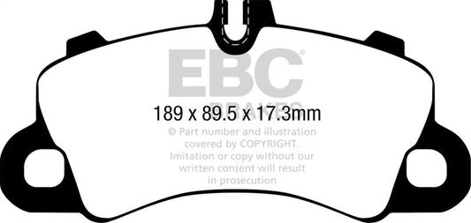 EBC - EBC 2018+ Porsche Cayenne (3rd Gen) 3.0L Turbo Yellowstuff Front Brake Pads - Demon Performance