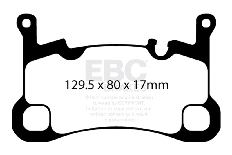 EBC - EBC 2018+ Porsche Cayenne (3rd Gen) 3.0L Turbo Yellowstuff Rear Brake Pads - Demon Performance