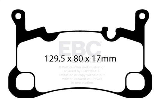 EBC - EBC 2018+ Porsche Cayenne (3rd Gen) 3.0L Turbo Yellowstuff Rear Brake Pads - Demon Performance