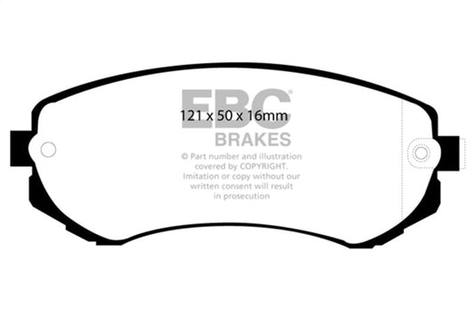 EBC - EBC 89 - 94 Nissan Skyline (R32) 1.8 Yellowstuff Front Brake Pads - Demon Performance