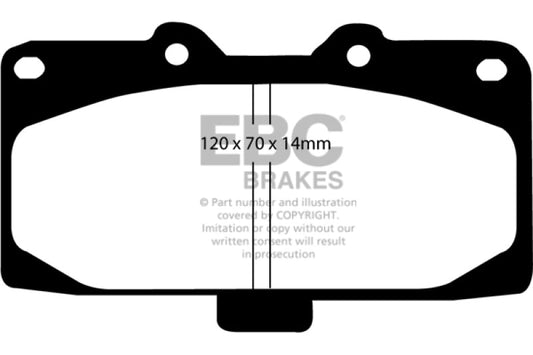 EBC - EBC 89 - 95 Nissan Skyline (R32) 2.6 Twin Turbo GT - R Redstuff Front Brake Pads - Demon Performance