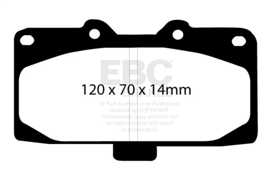EBC - EBC 89 - 95 Nissan Skyline (R32) 2.6 Twin Turbo GT - R Redstuff Front Brake Pads - Demon Performance