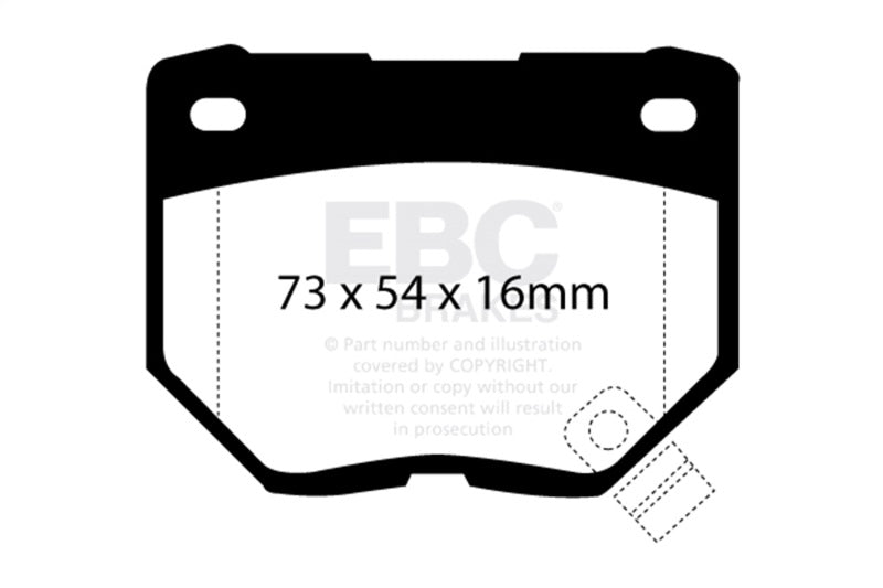 EBC - EBC 89 - 95 Nissan Skyline (R32) 2.6 Twin Turbo GT - R Redstuff Rear Brake Pads - Demon Performance