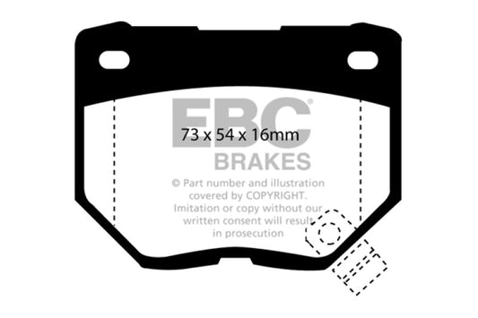 EBC - EBC 89 - 95 Nissan Skyline (R32) 2.6 Twin Turbo GT - R Redstuff Rear Brake Pads - Demon Performance
