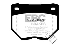 EBC - EBC 89 - 95 Nissan Skyline (R32) 2.6 Twin Turbo GT - R Yellowstuff Rear Brake Pads - Demon Performance