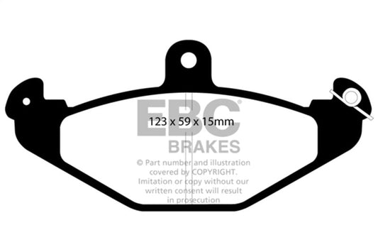 EBC - EBC 92 - 00 Dodge Viper 8.0 Redstuff Rear Brake Pads - Demon Performance