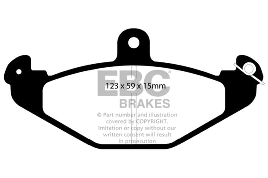 EBC - EBC 92 - 00 Dodge Viper 8.0 Redstuff Rear Brake Pads - Demon Performance