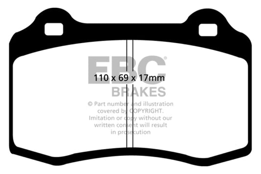EBC - EBC 92 - 00 Dodge Viper 8.0 Yellowstuff Front Brake Pads - Demon Performance